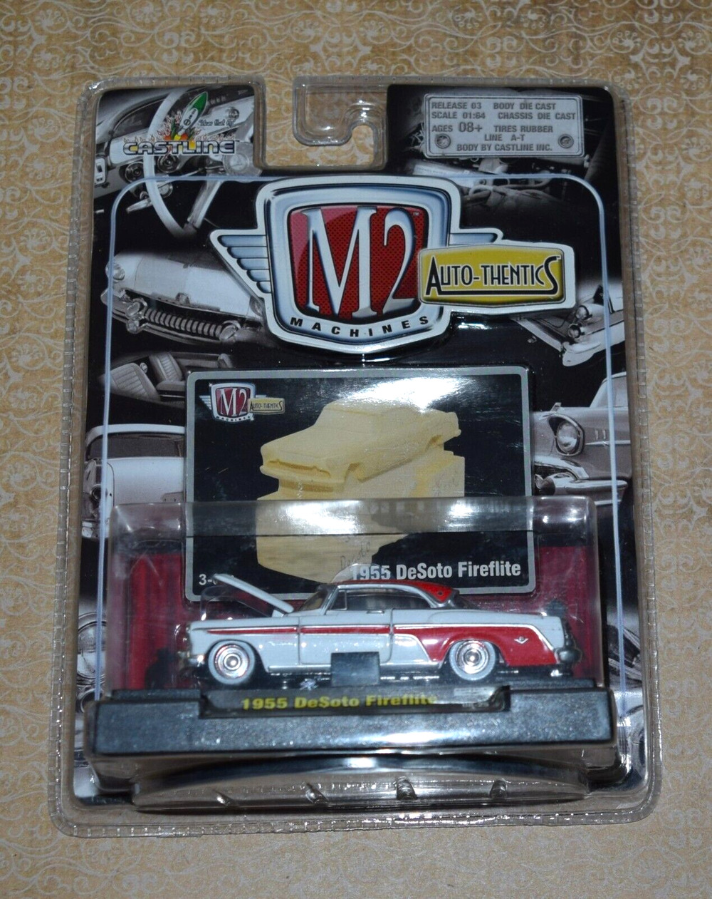 2008 M2 Machines Auto-Thentics 1:64 Die-Cast 1955 DeSoto Fireflite 08-25 NOS